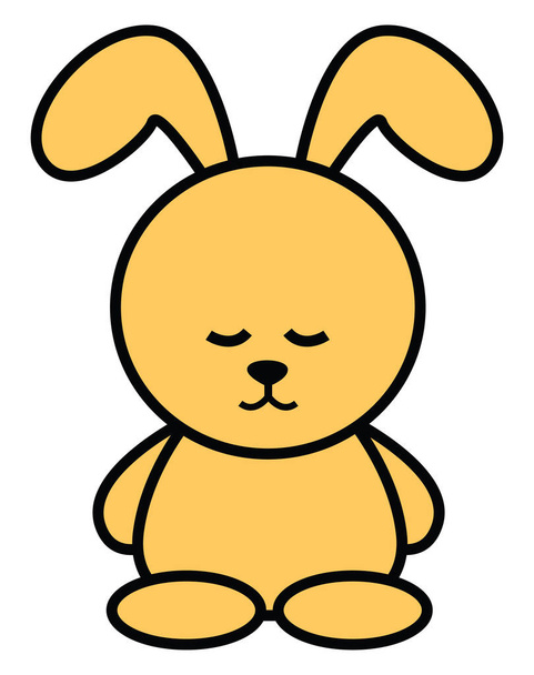 Bunny toy, illustration, on a white background. - ベクター画像