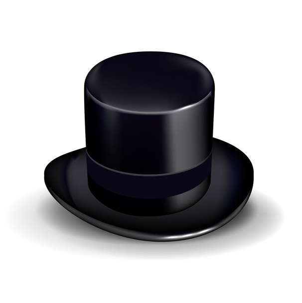 enkele magische hoed, geïsoleerd op wit - Vector, afbeelding