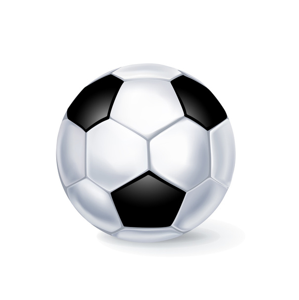 fútbol individual aislado en blanco
 - Vector, Imagen