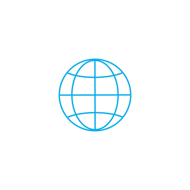 A földgömb ikonja. Globe szimbólum. Készletvektor illusztráció elszigetelt fehér háttér. - Vektor, kép