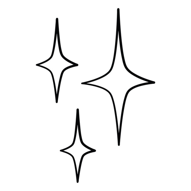 Estrella negra. Ilustración vectorial plana en negro aislado sobre fondo blanco. EPS 10 - Vector, imagen