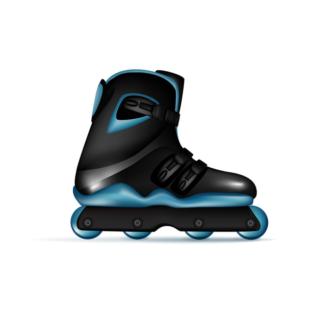 inline skate schoen geïsoleerd op wit - Vector, afbeelding