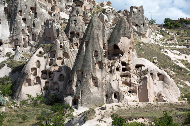 View of Uchisar castle in Cappadocia , Turkey - Photo, Image