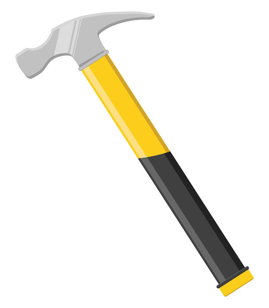 Yellow hammer, illustration, vector on a white background. - Διάνυσμα, εικόνα