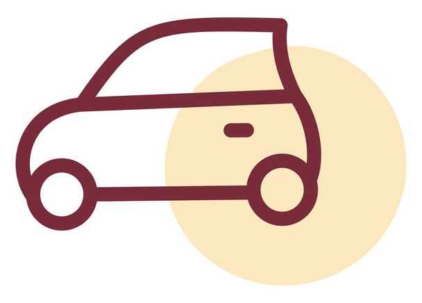 Smart small car, illustration, vector, on a white background. - Vector, Image