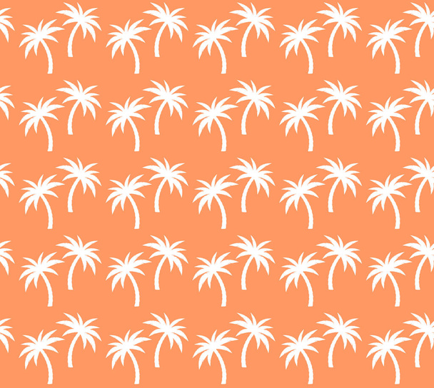 Palm trees seamless pattern, coconut palm tree vector seamless background. - Vektor, kép