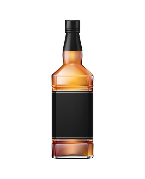 Botella de whisky realista - Vector, imagen