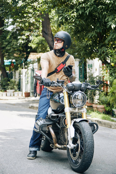 Kurier na motocyklu - Zdjęcie, obraz
