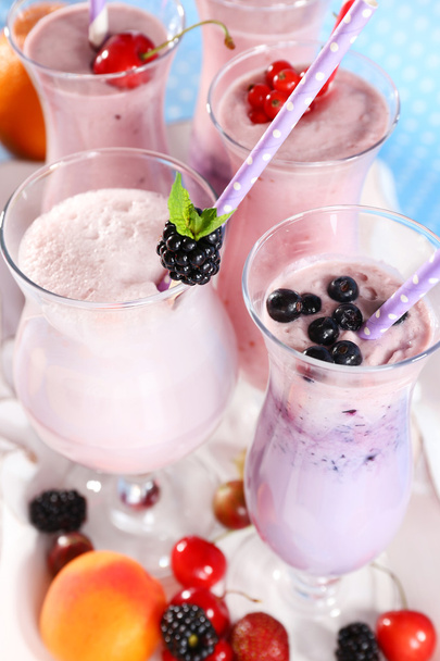Delicious milkshakes, close-up - Фото, изображение