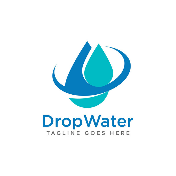 Tropfen Wasser Logo Icon Design Vektor - Vektor, Bild