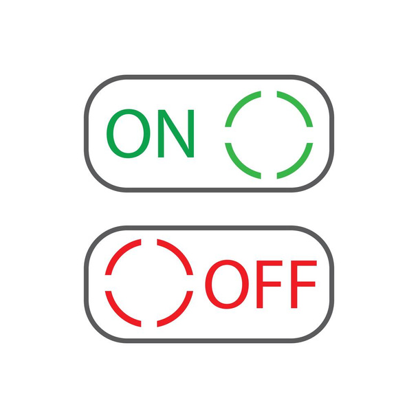 On Off Button Icon Vector Design Illustration - ベクター画像