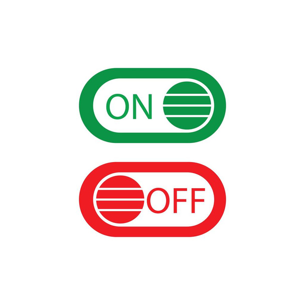 「 On Off 」ボタンアイコンベクトルデザインイラスト - ベクター画像