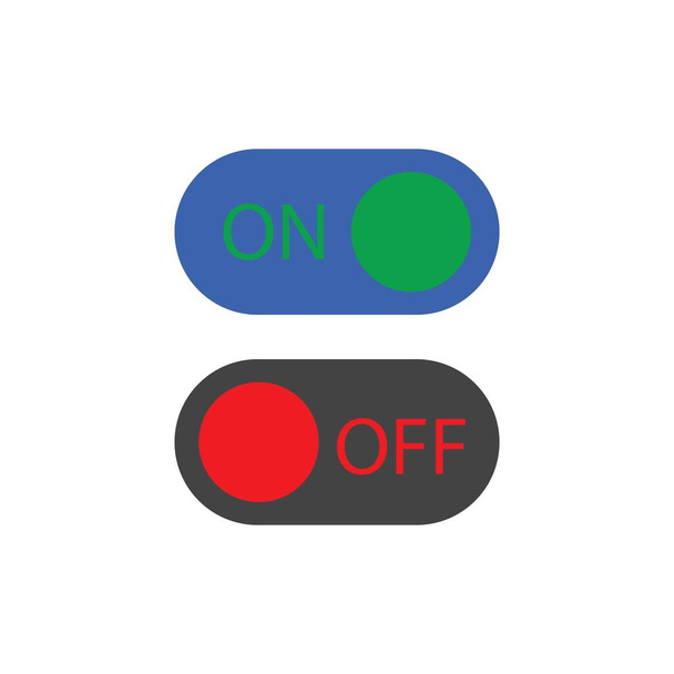 On Off Button Icon Vector Design Illustration - Vector, Image
