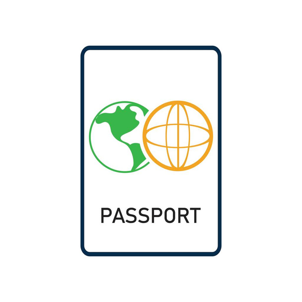 Εικονίδιο διαβατηρίου Vector Logo Templat - Διάνυσμα, εικόνα