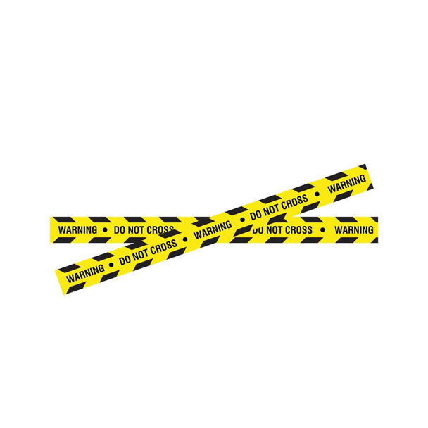 黒と黄色の警察ストライプベクトルイラストデザイン - ベクター画像