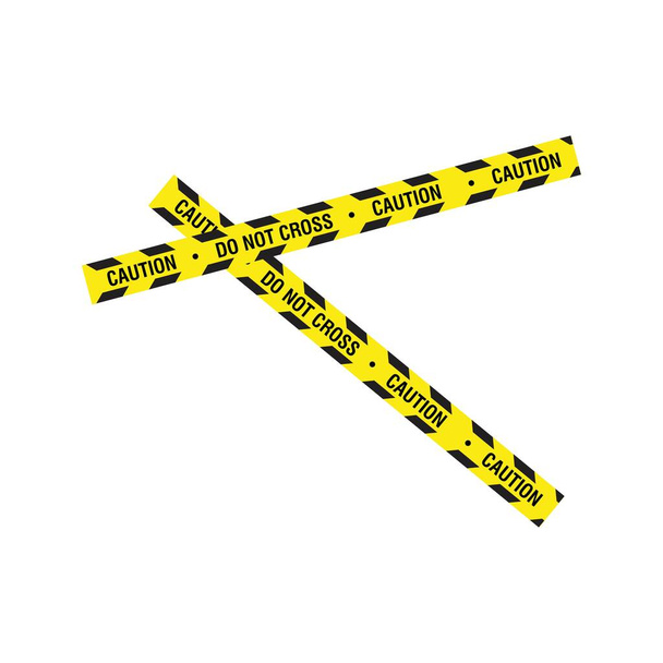Siyah ve sarı polis çizgisi Vektör illüstrasyon tasarımı - Vektör, Görsel
