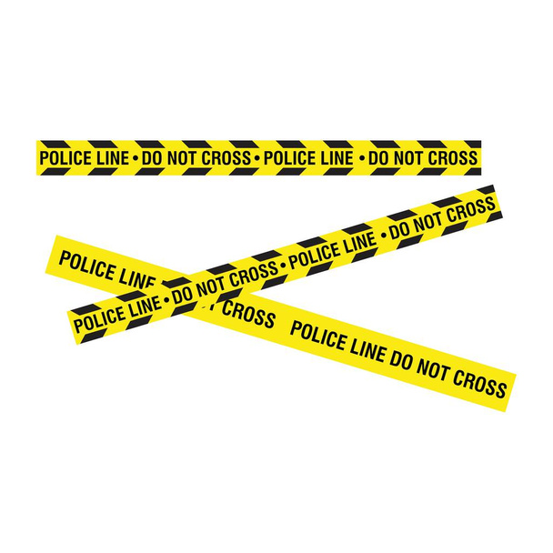 Siyah ve sarı polis çizgisi Vektör illüstrasyon tasarımı - Vektör, Görsel
