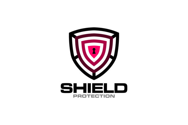 Illustration vector graphic of safe, lock, shield, and security logo design template - Wektor, obraz