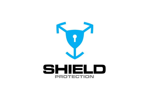 Illustration vector graphic of safe, lock, shield, and security logo design template - Vektör, Görsel