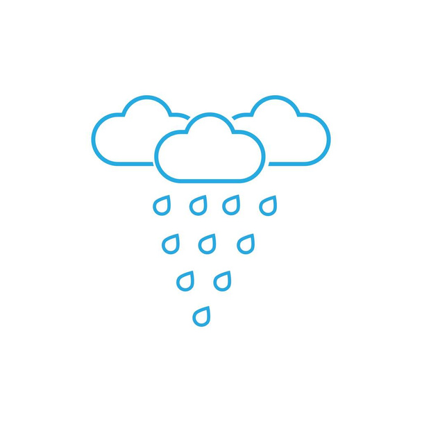 raindrops ícone logotipo vetor ilustração design - Vetor, Imagem