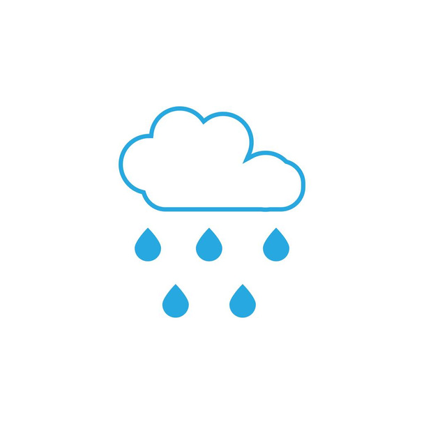 gouttes de pluie icône logo vectoriel illustration design - Vecteur, image