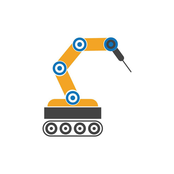 Industriële mechanische robot arm vector pictogrammen - Vector, afbeelding