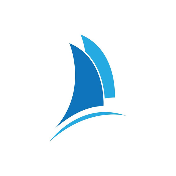 sailing logo vector icon concept illustration design template - Vector, Image