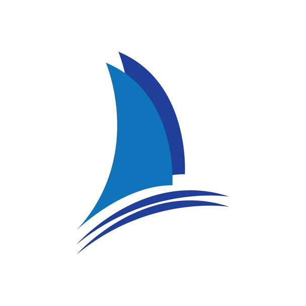 logo żeglarstwo wektor ikona koncepcja ilustracja projekt szablon - Wektor, obraz