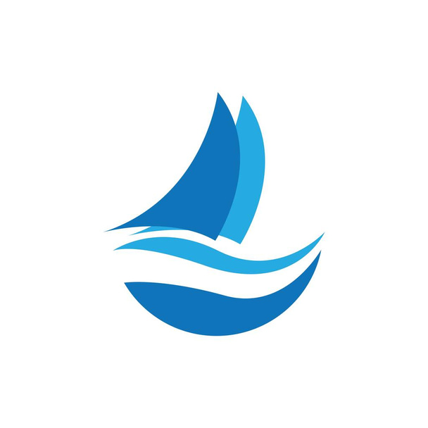 вітрильний логотип Векторна іконка концепція ілюстрація шаблон дизайну
 - Вектор, зображення