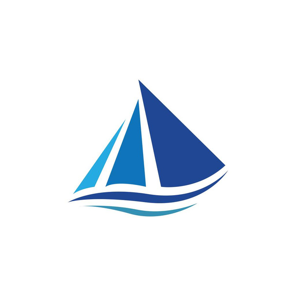 вітрильний логотип Векторна іконка концепція ілюстрація шаблон дизайну
 - Вектор, зображення