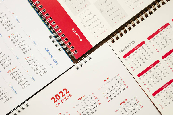 2022 page calendrier contexte planification des affaires rendez-vous concept de réunion - Photo, image