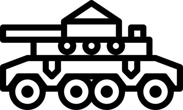 military tank transportation icon - Vektori, kuva