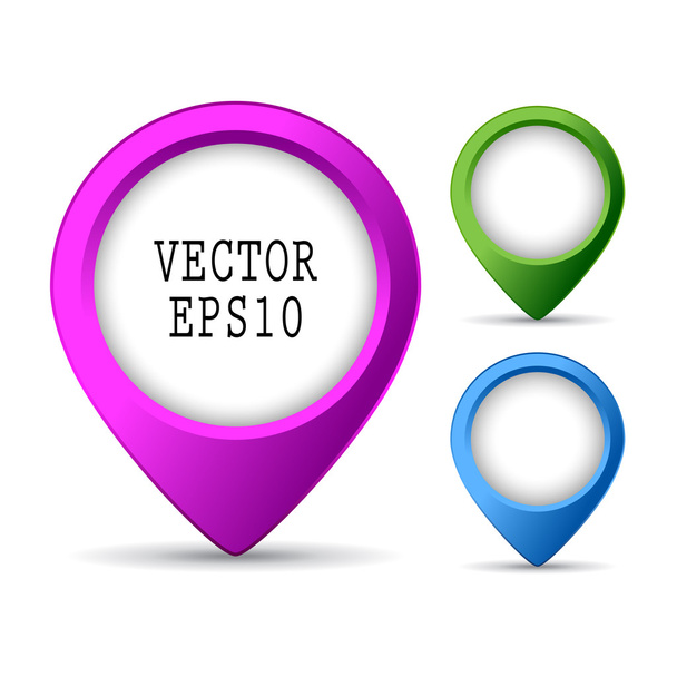 Location pin button - Vector, Image