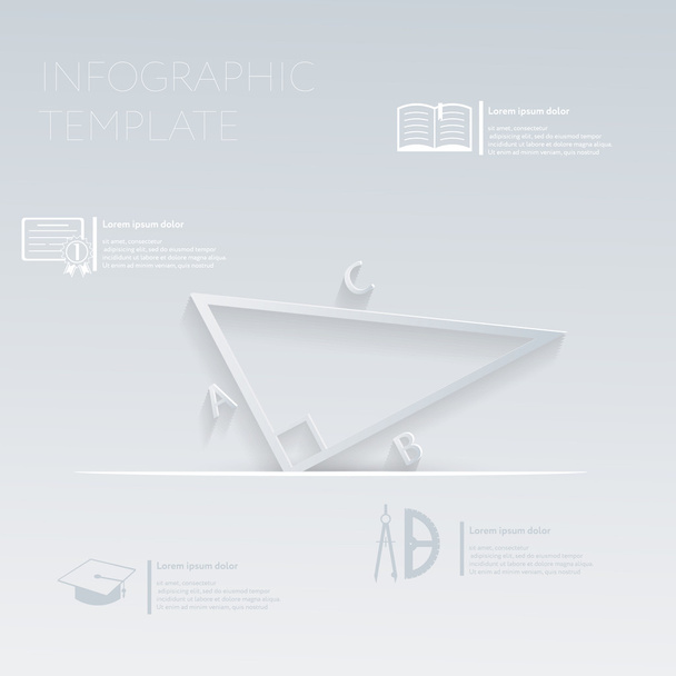 Triangle math. template graphic or website layout - Вектор,изображение