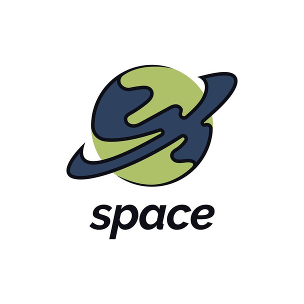 Planeet logo ontwerp inspiratie symbool vector template - Vector, afbeelding