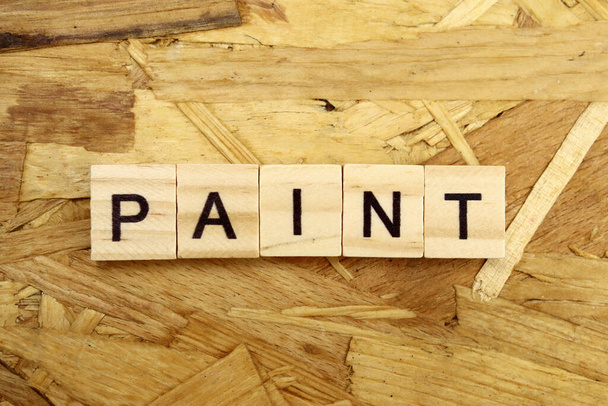 word paint made of wooden letters - Φωτογραφία, εικόνα