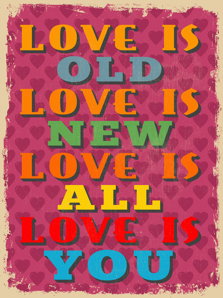 Retro Vintage motiverende citaat Poster. Vectorillustratie - Vector, afbeelding