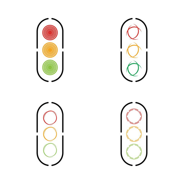 交通信号ロゴベクトルイラストデザインテンプレート - ベクター画像