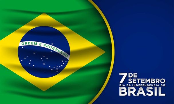 Πρότυπο σχεδιασμού φόντου ημέρας ανεξαρτησίας Βραζιλίας. - Διάνυσμα, εικόνα