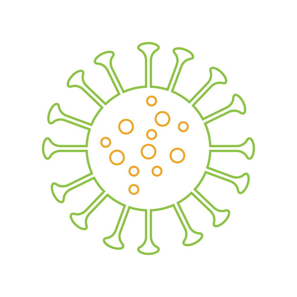 Bacterias, microbios y virus logotipo icono icono ilustración diseño plantilla - Vector, Imagen