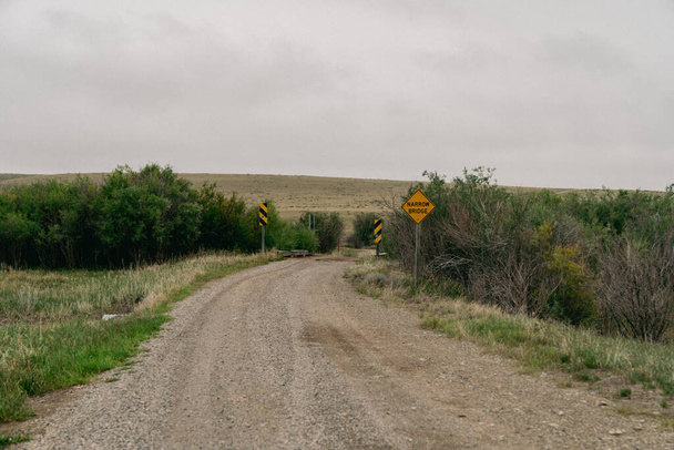 Rough dirt road leading to a campground in the Blacktail Wildlife Management area public land in Montana - Photo, Image
