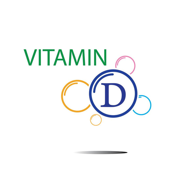 icono del logotipo de la vitamina D vector ilustración plantilla de diseño - Vector, Imagen