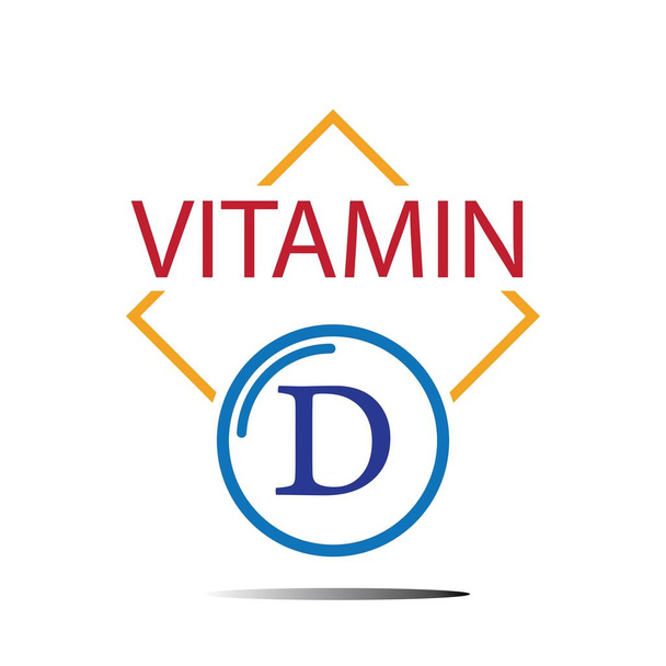 modello di disegno illustrazione vettoriale icona logo vitamina D - Vettoriali, immagini