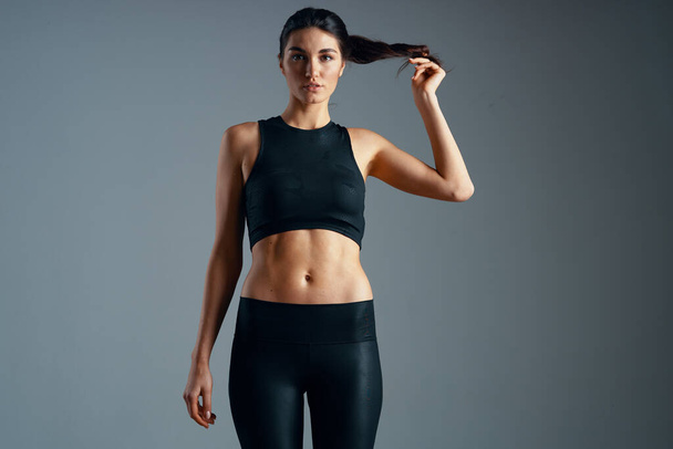 vrouw slanke figuur workout fitness sporter - Foto, afbeelding