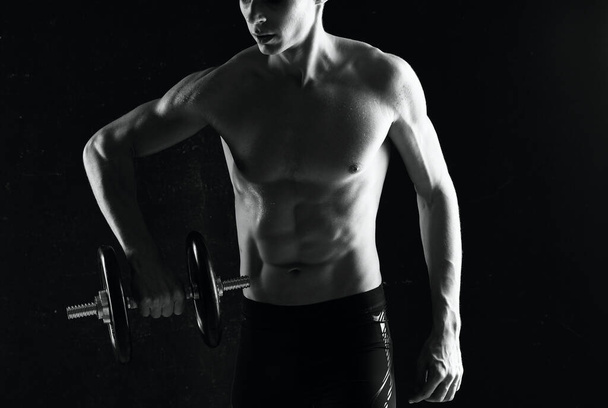 deportista hombre ejercicio motivación posando estilo de vida - Foto, imagen