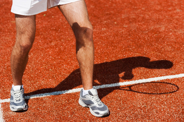 Close-up of tennis player legs - Фото, изображение