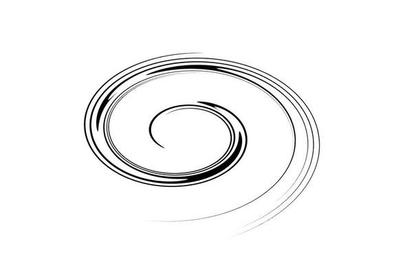 illustration abstraite d'un vortex noir sur fond blanc. - Photo, image