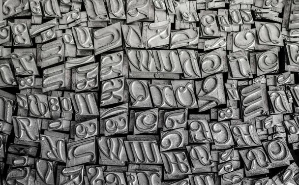 Un alfabeto de tipografía vintage y números - Foto, imagen
