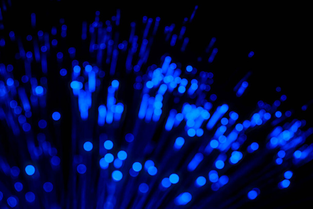 Fibre optic broadband technology concept blurred bokeh background - Φωτογραφία, εικόνα