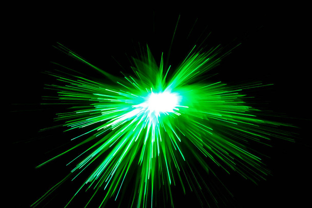 efeito de explosão de luz de fibra óptica, borrão de movimento - Foto, Imagem